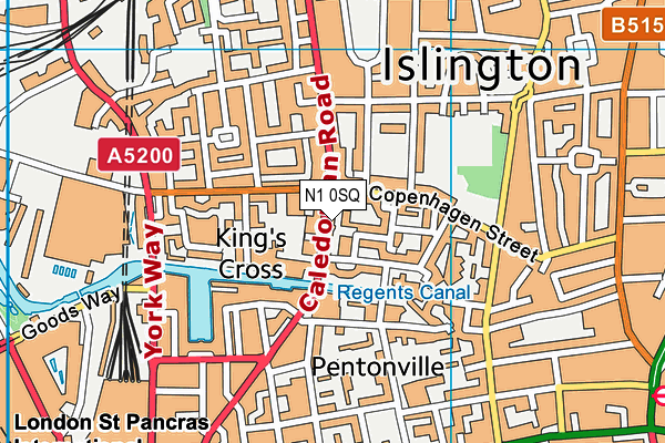 N1 0SQ map - OS VectorMap District (Ordnance Survey)