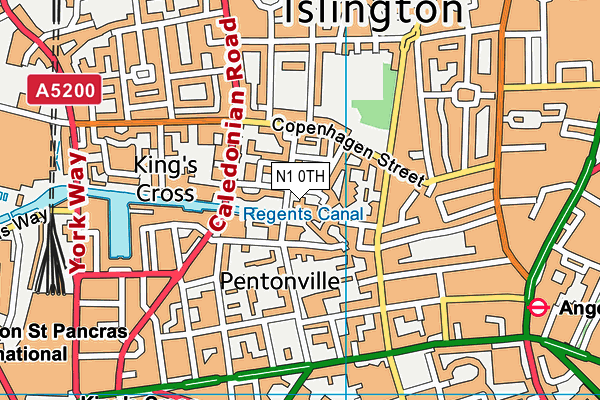 N1 0TH map - OS VectorMap District (Ordnance Survey)