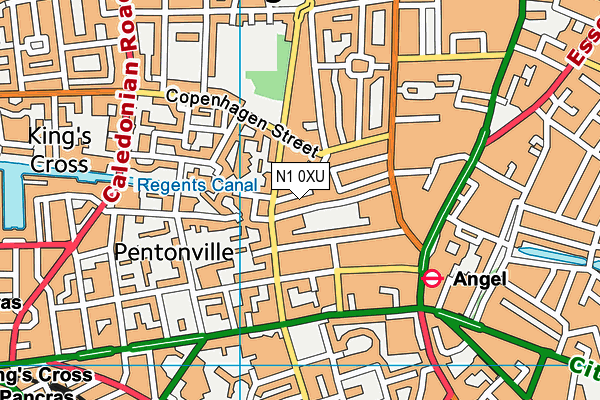 N1 0XU map - OS VectorMap District (Ordnance Survey)