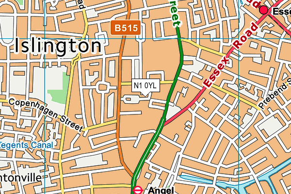 N1 0YL map - OS VectorMap District (Ordnance Survey)