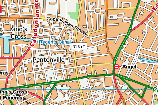 N1 0YY map - OS VectorMap District (Ordnance Survey)