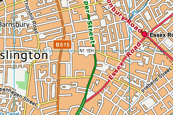 N1 1EH map - OS VectorMap District (Ordnance Survey)