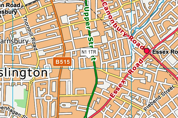 N1 1TR map - OS VectorMap District (Ordnance Survey)