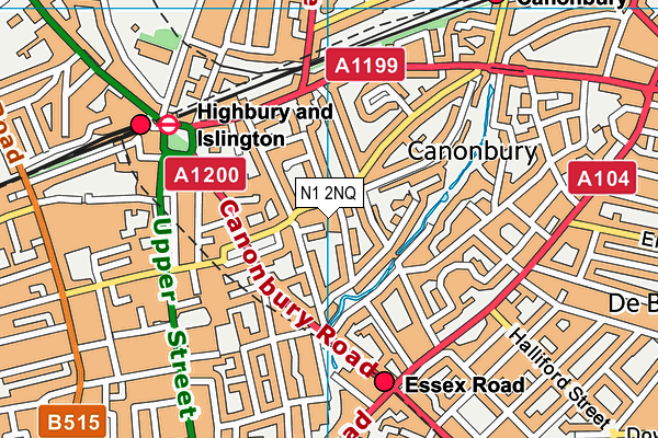 North Bridge House Senior Canonbury School map (N1 2NQ) - OS VectorMap District (Ordnance Survey)