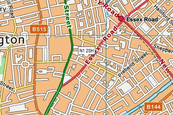 N1 2SH map - OS VectorMap District (Ordnance Survey)