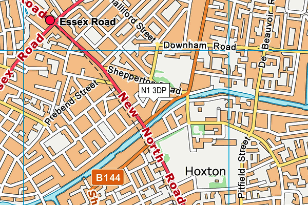 N1 3DP map - OS VectorMap District (Ordnance Survey)