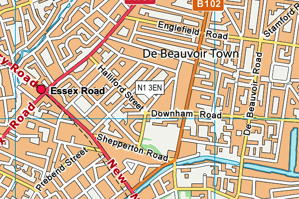 N1 3EN map - OS VectorMap District (Ordnance Survey)