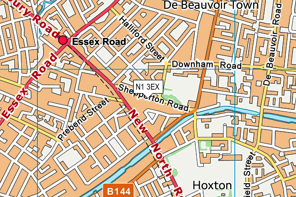 N1 3EX map - OS VectorMap District (Ordnance Survey)