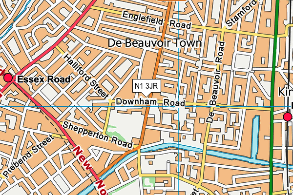 N1 3JR map - OS VectorMap District (Ordnance Survey)