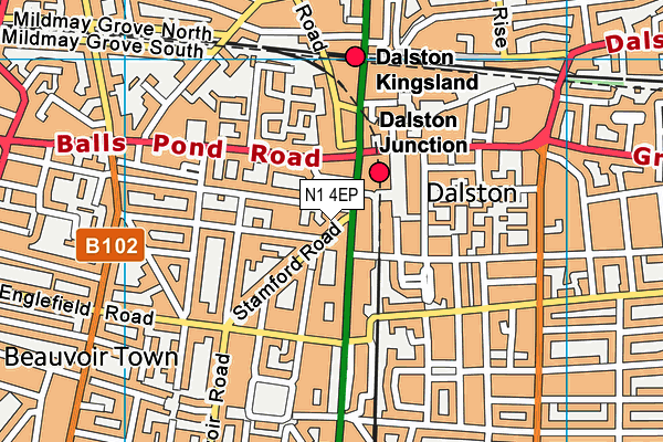 N1 4EP map - OS VectorMap District (Ordnance Survey)