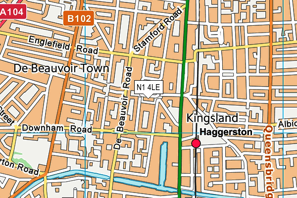 N1 4LE map - OS VectorMap District (Ordnance Survey)