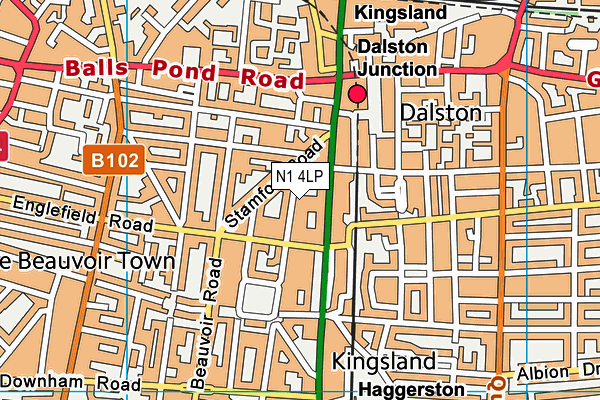 N1 4LP map - OS VectorMap District (Ordnance Survey)