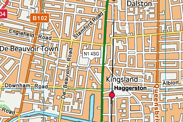 N1 4SG map - OS VectorMap District (Ordnance Survey)