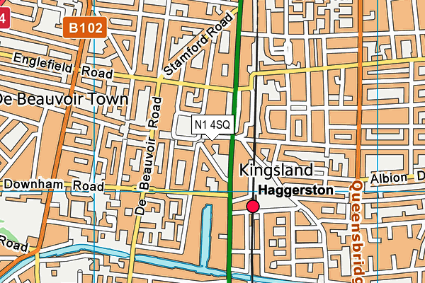 N1 4SQ map - OS VectorMap District (Ordnance Survey)