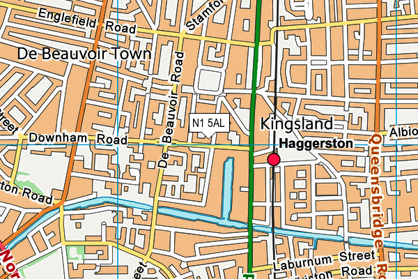 N1 5AL map - OS VectorMap District (Ordnance Survey)