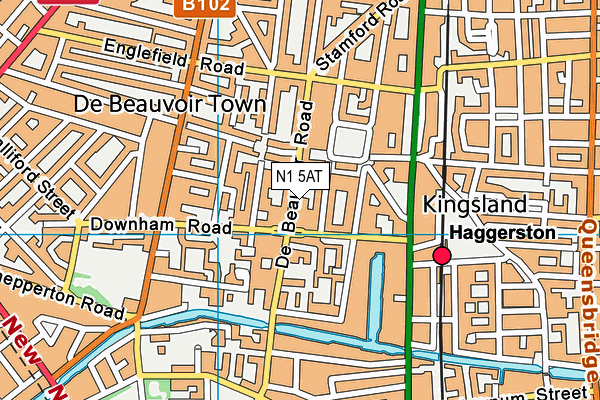 N1 5AT map - OS VectorMap District (Ordnance Survey)