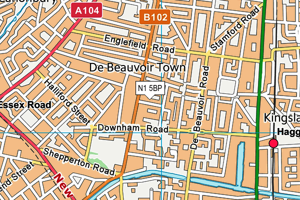 N1 5BP map - OS VectorMap District (Ordnance Survey)