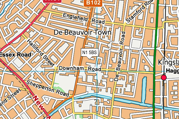 N1 5BS map - OS VectorMap District (Ordnance Survey)