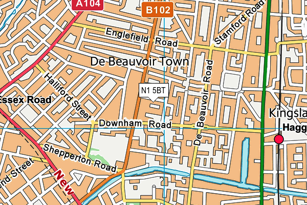 N1 5BT map - OS VectorMap District (Ordnance Survey)
