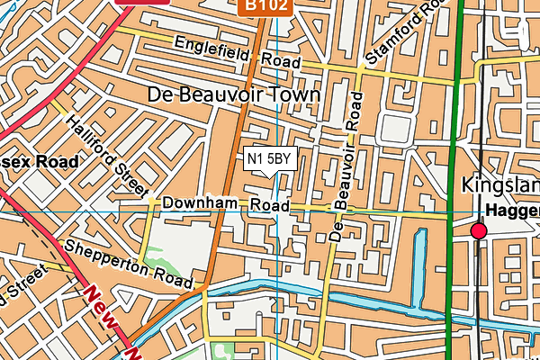 N1 5BY map - OS VectorMap District (Ordnance Survey)