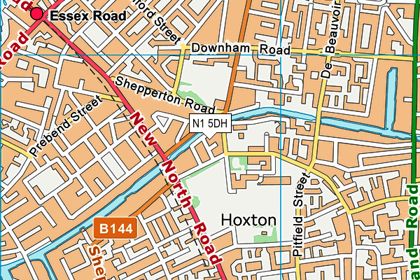 Crown & Manor Boys Club map (N1 5DH) - OS VectorMap District (Ordnance Survey)