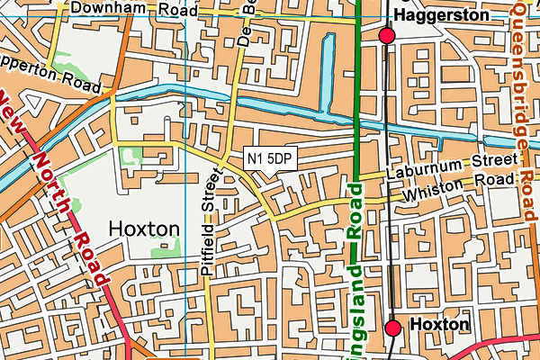 N1 5DP map - OS VectorMap District (Ordnance Survey)