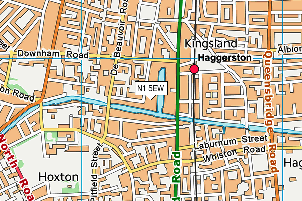 N1 5EW map - OS VectorMap District (Ordnance Survey)