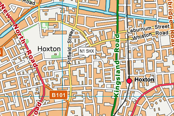 N1 5HX map - OS VectorMap District (Ordnance Survey)