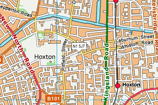 N1 5JT map - OS VectorMap District (Ordnance Survey)