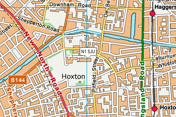 City of London Academy, Shoreditch Park map (N1 5JU) - OS VectorMap District (Ordnance Survey)