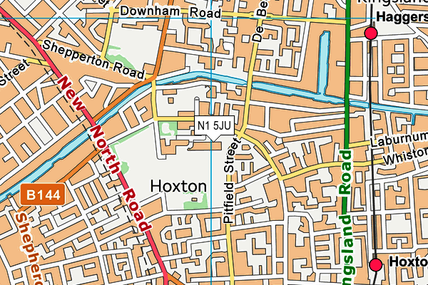 Britannia Leisure Centre (Closed) map (N1 5JU) - OS VectorMap District (Ordnance Survey)