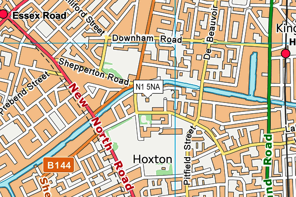 N1 5NA map - OS VectorMap District (Ordnance Survey)