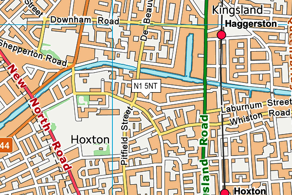 N1 5NT map - OS VectorMap District (Ordnance Survey)