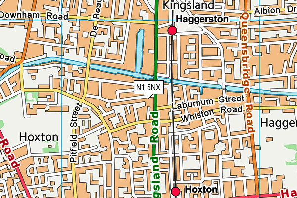 N1 5NX map - OS VectorMap District (Ordnance Survey)