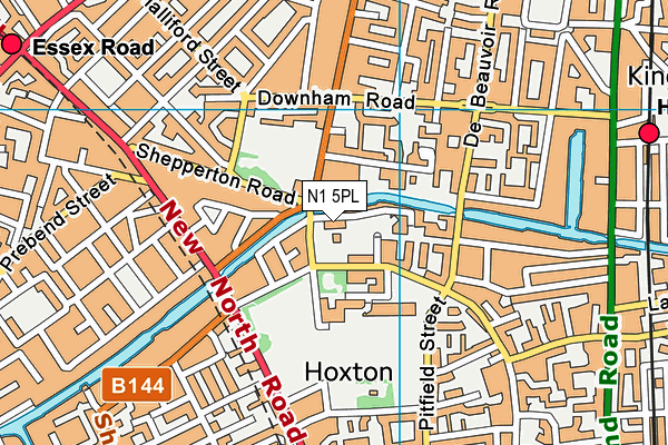 N1 5PL map - OS VectorMap District (Ordnance Survey)