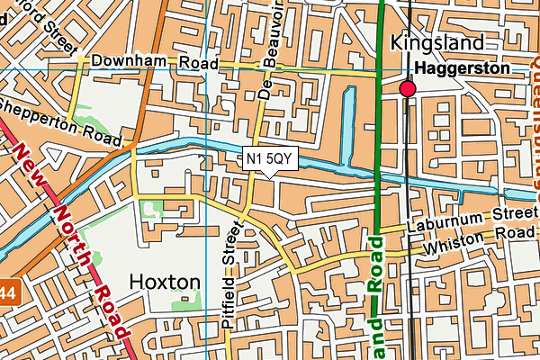 N1 5QY map - OS VectorMap District (Ordnance Survey)