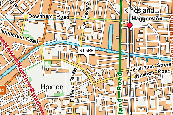 N1 5RH map - OS VectorMap District (Ordnance Survey)