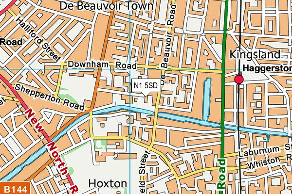 N1 5SD map - OS VectorMap District (Ordnance Survey)