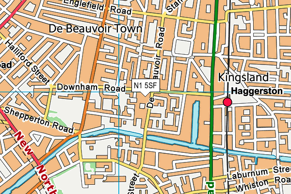 N1 5SF map - OS VectorMap District (Ordnance Survey)