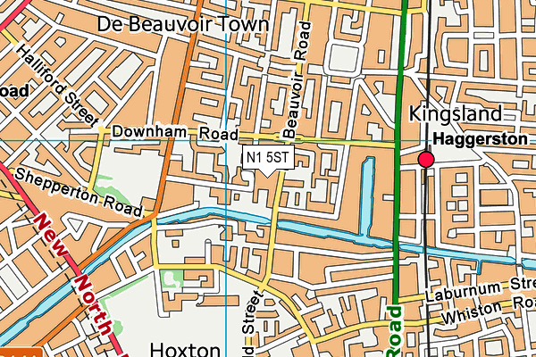 N1 5ST map - OS VectorMap District (Ordnance Survey)