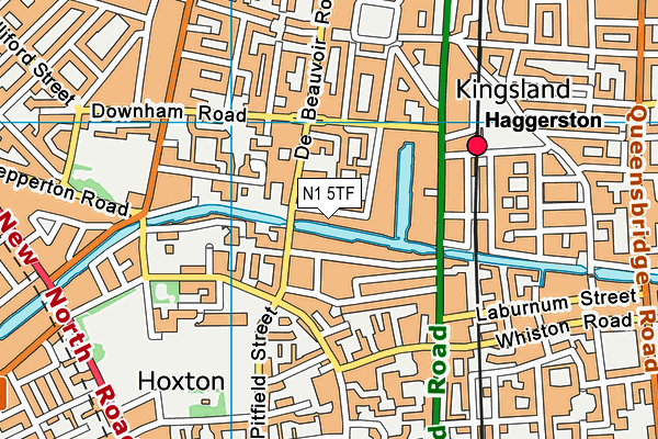 N1 5TF map - OS VectorMap District (Ordnance Survey)