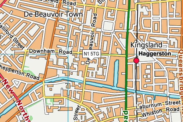 N1 5TG map - OS VectorMap District (Ordnance Survey)