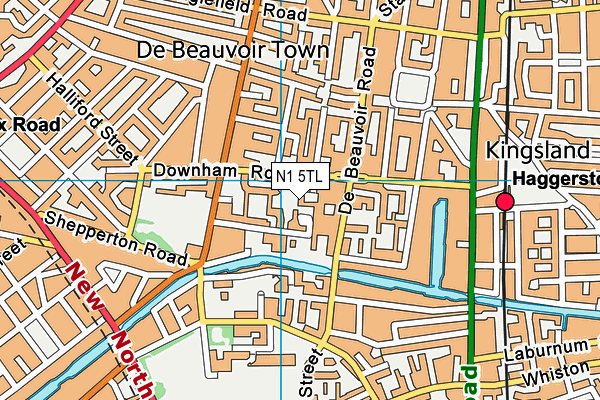 N1 5TL map - OS VectorMap District (Ordnance Survey)
