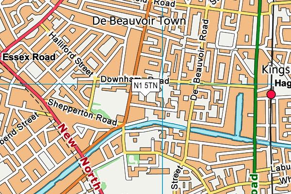 N1 5TN map - OS VectorMap District (Ordnance Survey)