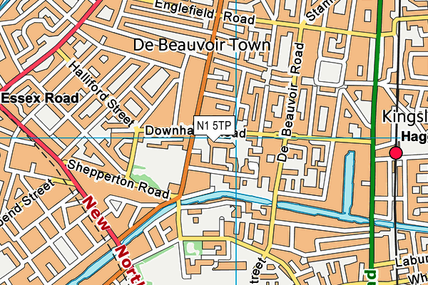 N1 5TP map - OS VectorMap District (Ordnance Survey)