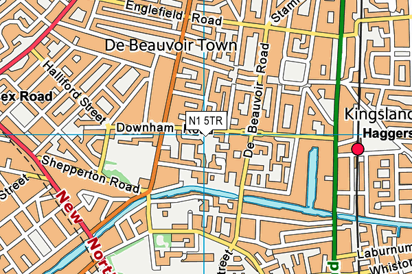 N1 5TR map - OS VectorMap District (Ordnance Survey)