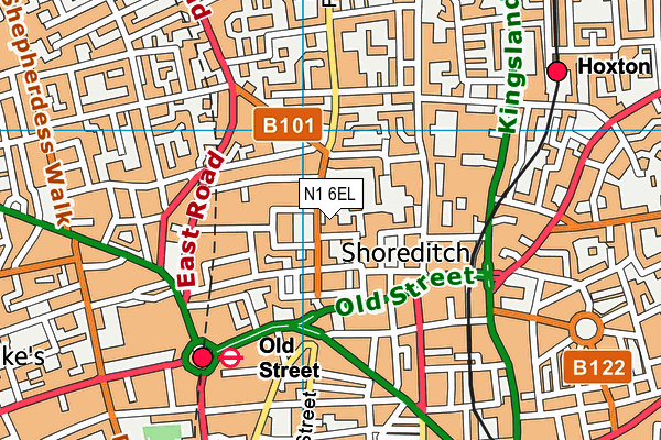 N1 6EL map - OS VectorMap District (Ordnance Survey)