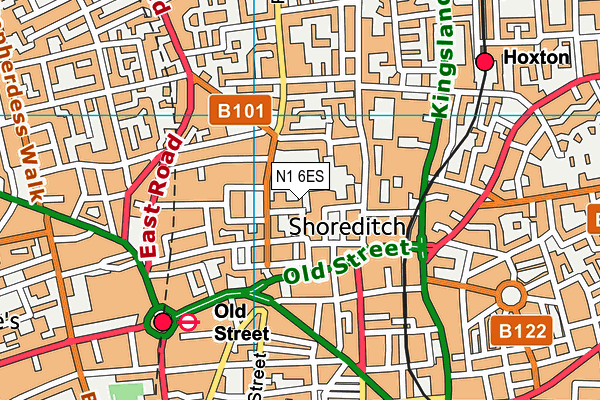 N1 6ES map - OS VectorMap District (Ordnance Survey)