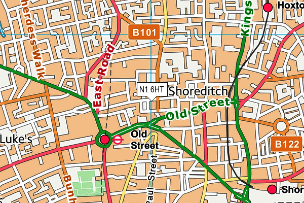 N1 6HT map - OS VectorMap District (Ordnance Survey)