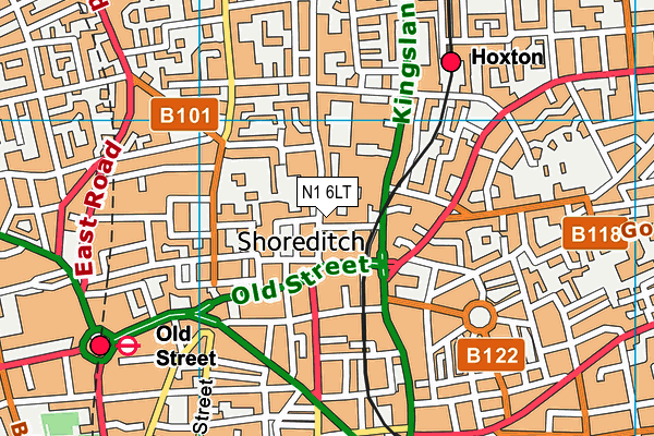 N1 6LT map - OS VectorMap District (Ordnance Survey)